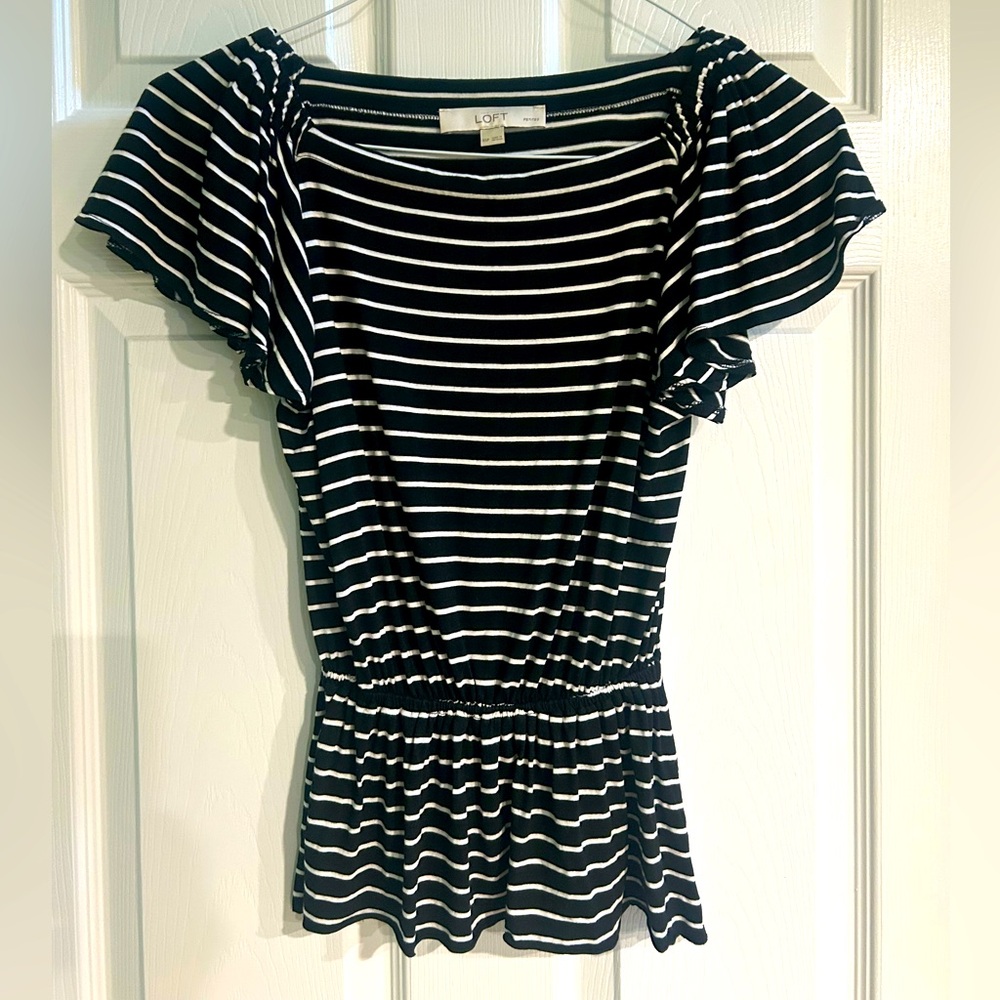 Ann Taylor LOFT Petite Striped Top Women’s Size XS/S